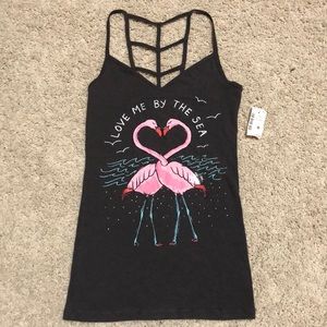 Cute Aeropostale graphic flamingo tank top